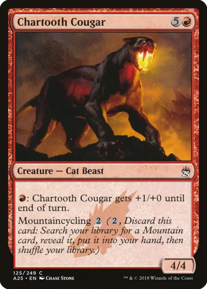 Chartooth Cougar [Masters 25] - MTG Single