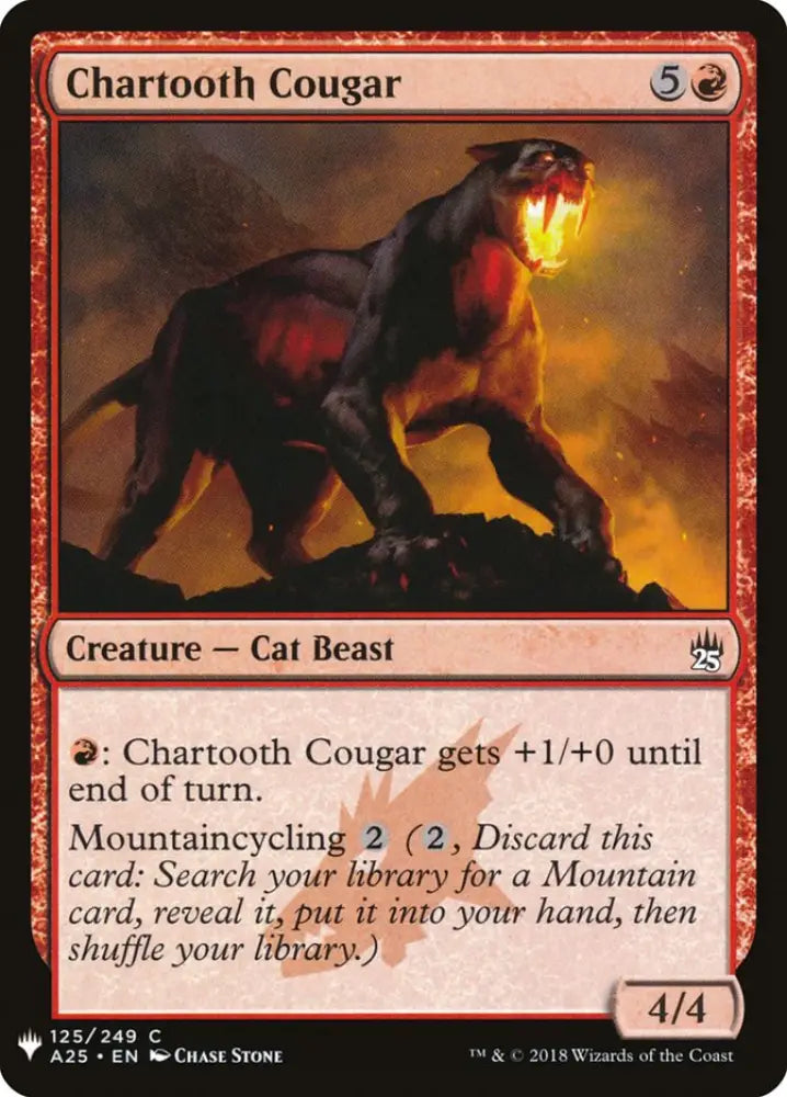 Chartooth Cougar [Mystery Booster] - MTG Single
