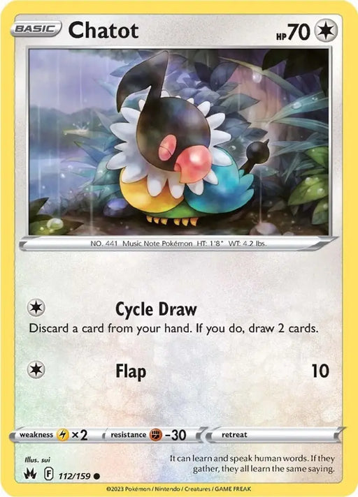 Chatot (112/159) [Sword & Shield: Crown Zenith] - Pokemon Single