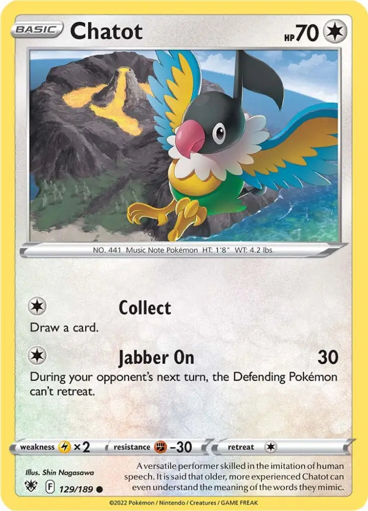 Chatot (129/189) [Sword & Shield: Astral Radiance] - Pokemon Single