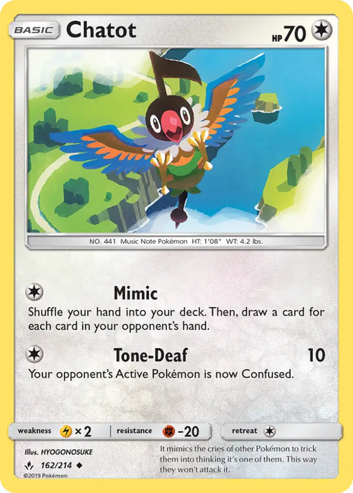 Chatot (162/214) [Sun & Moon: Unbroken Bonds] - Pokemon Single
