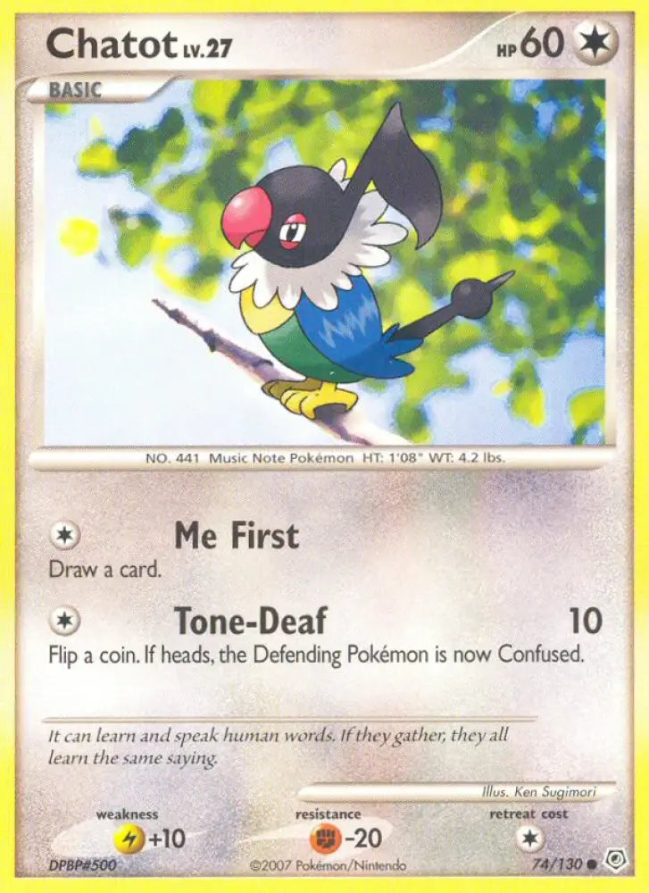 Chatot (74/130) [Diamond & Pearl: Base Set] - Pokemon Single