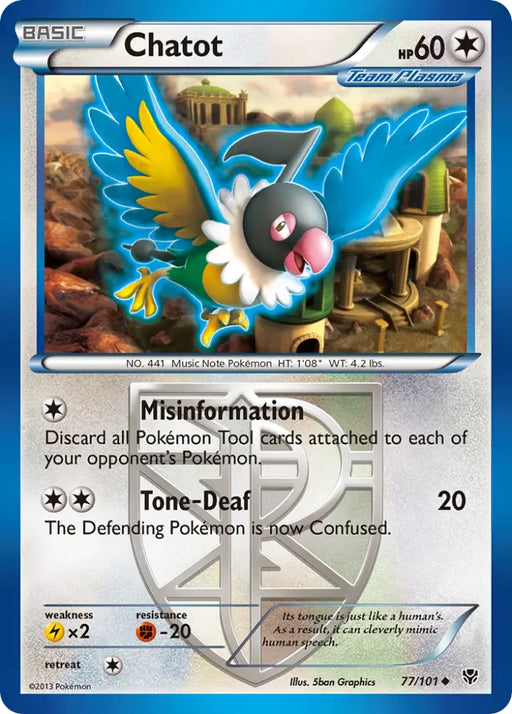 Chatot (77/101) [Black & White: Plasma Blast] - Pokemon Single