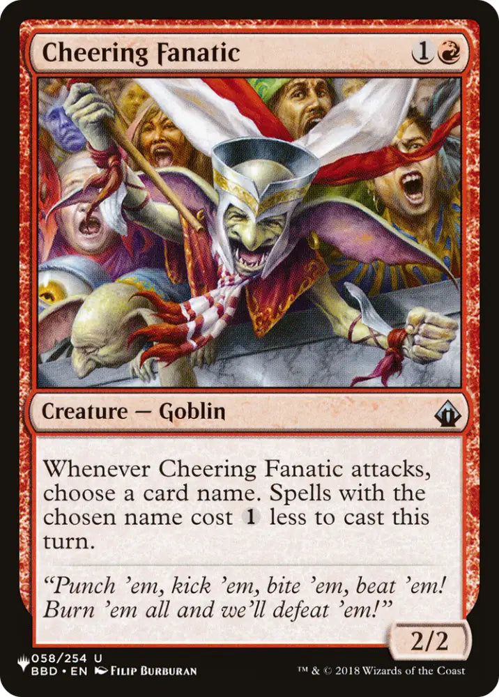 Cheering Fanatic [The List] - MTG Single