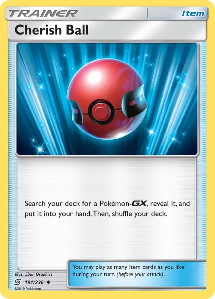 Cherish Ball (191/236) [Sun & Moon: Unified Minds] - Pokemon Single