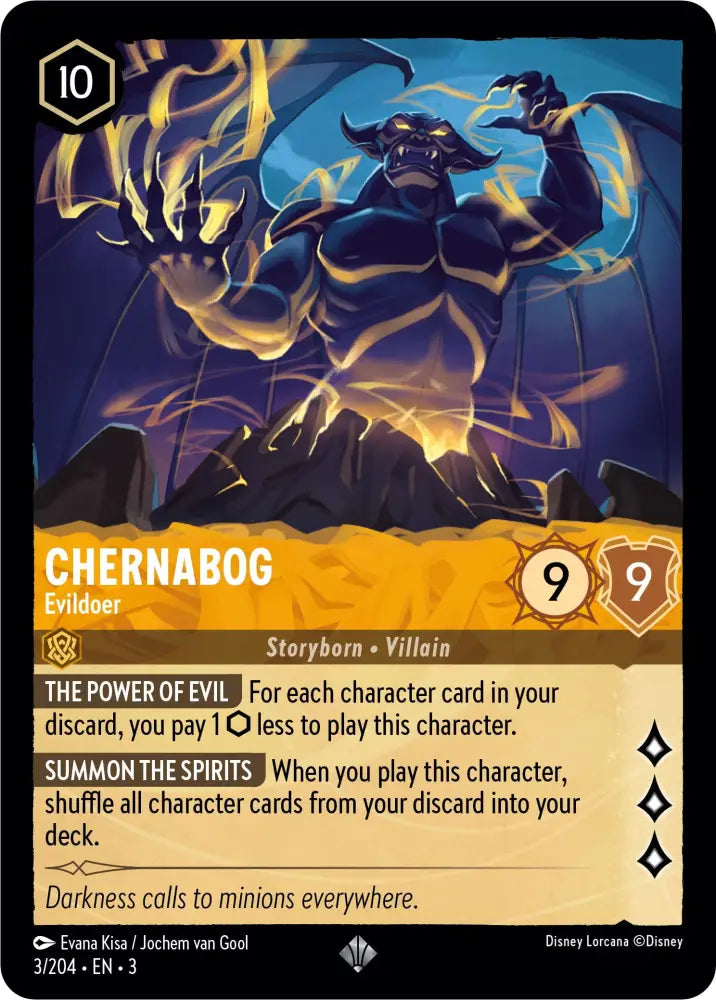 Chernabog - Evildoer (3/204) [Into the Inklands] - Lorcana Single