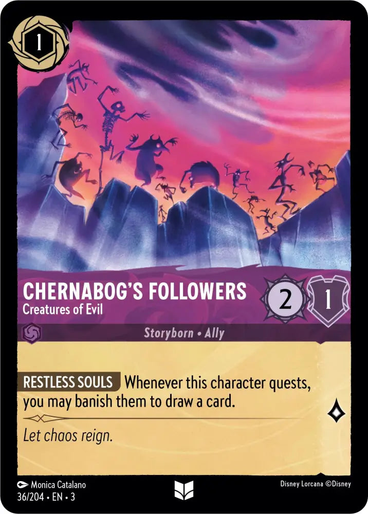 Chernabog’s Followers - Creatures of Evil (36/204) [Into the Inklands] - Lorcana Single