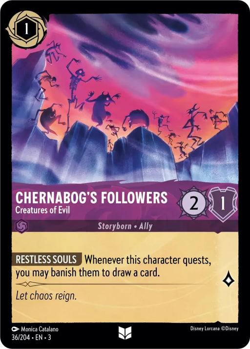 Chernabog’s Followers - Creatures of Evil (36/204) [Into the Inklands] - Lorcana Single