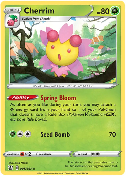 Cherrim (008/163) [Sword & Shield: Battle Styles] - Pokemon Single