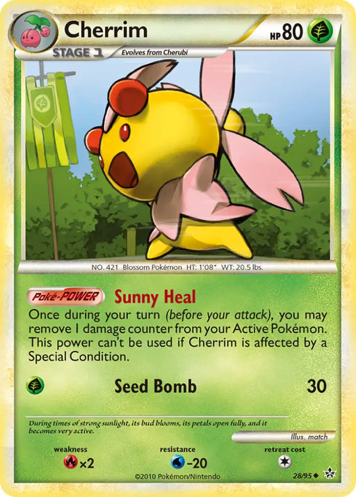 Cherrim (28/95) [HeartGold & SoulSilver: Unleashed] - Pokemon Single