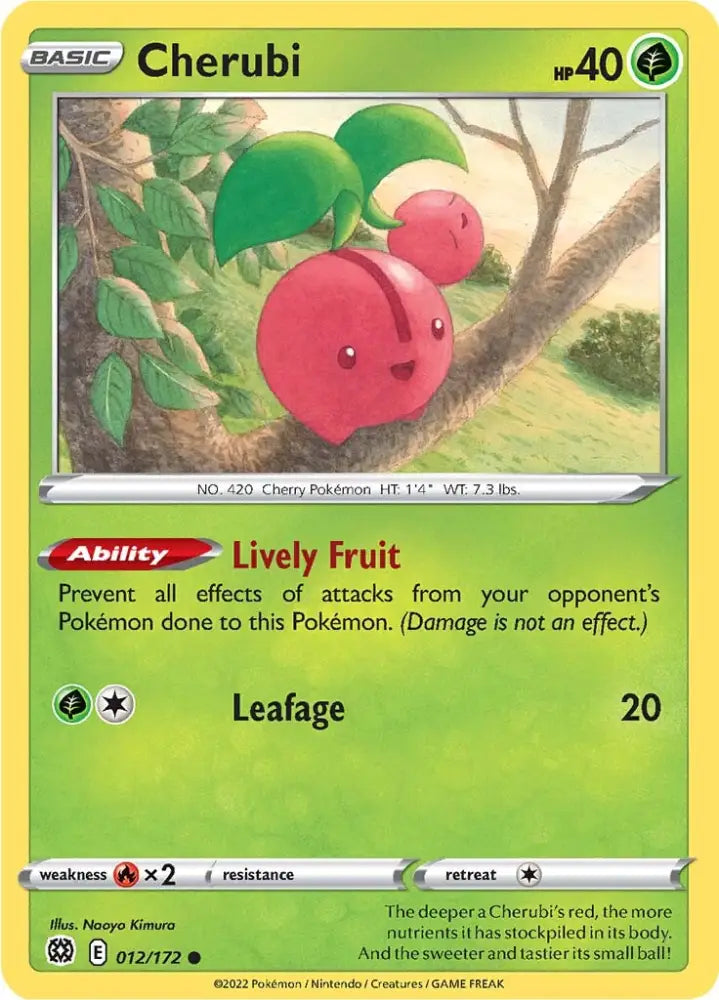 Cherubi (012/172) [Sword & Shield: Brilliant Stars] - Pokemon Single