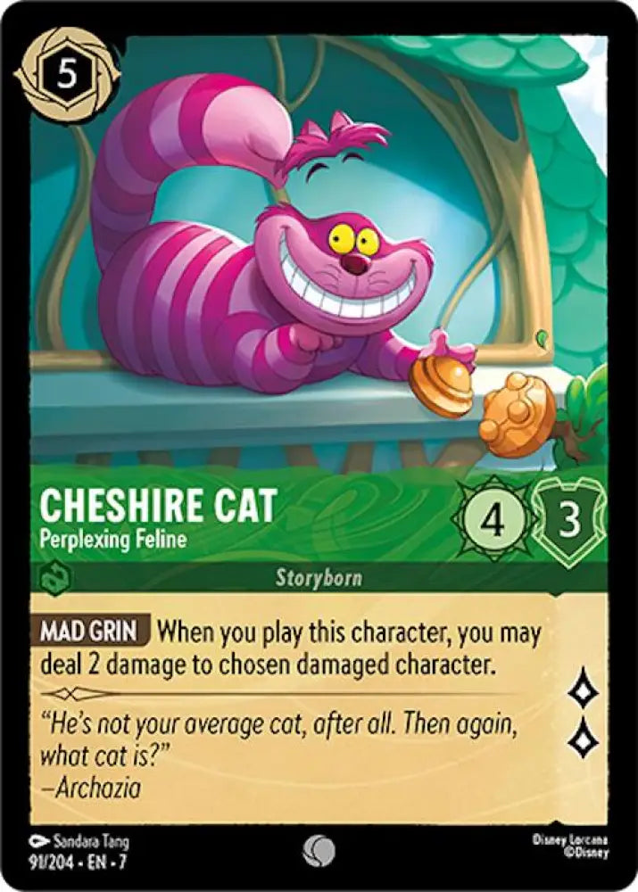 Cheshire Cat - Perplexing Feline (91/204) [Archazia’s Island] - Lorcana Single