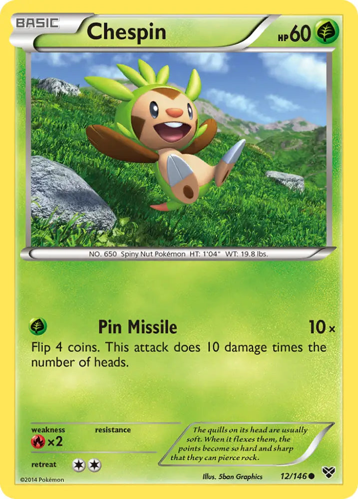 Chespin (12/146) [XY: Base Set] - Pokemon Single