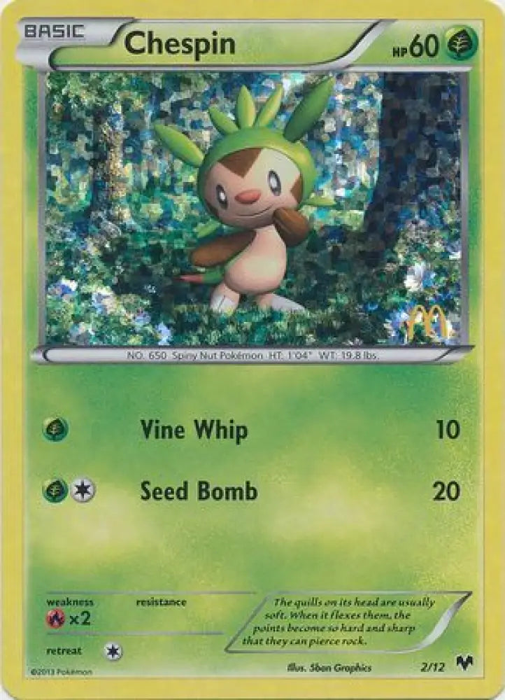 Chespin (2/12) [McDonald’s Promos: 2014 Collection] - Pokemon Single