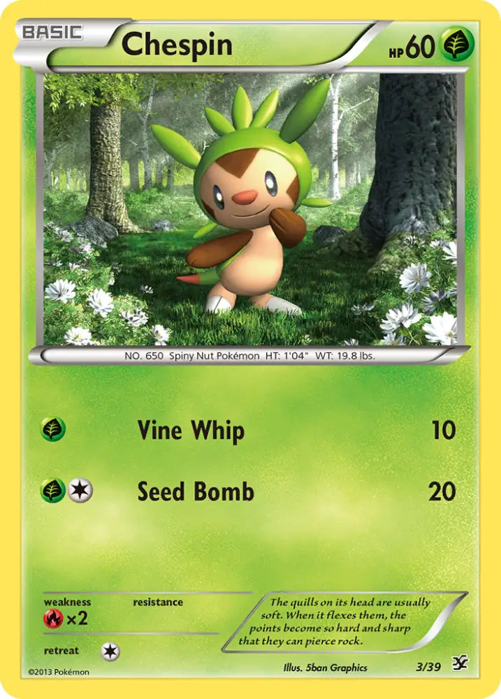 Chespin (3/39) [XY: Kalos Starter Set] - Pokemon Single