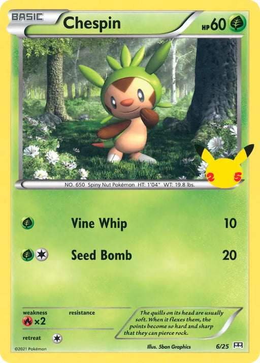 Chespin (6/25) [McDonald’s 25th Anniversary] - Pokemon Single