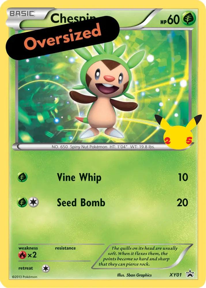 Chespin (XY01) (Jumbo Card) [First Partner Pack] - Pokemon Single