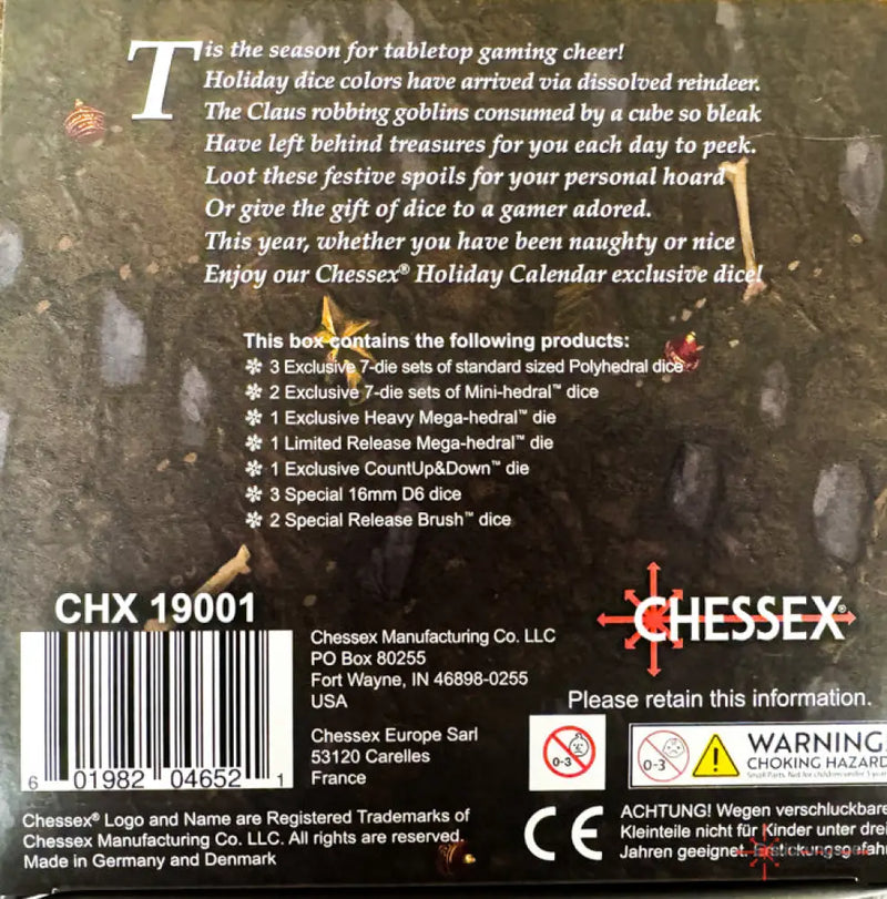 Chessex 2024 Holiday Calendar - Accessoire