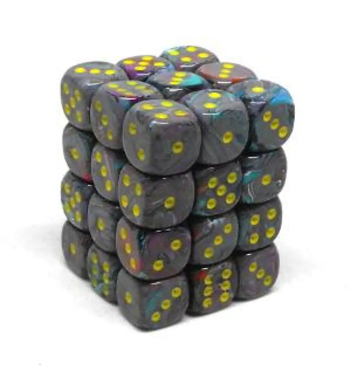 Chessex: Festive 36d6 Mosaic/Yellow 12mm - Accessoire