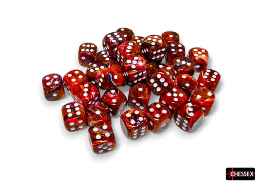 Chessex: Festive 36d6 Symphony/White 12mm - Accessoire