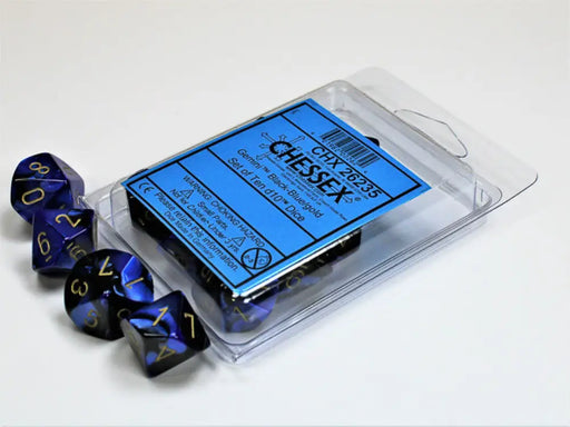 Chessex: Gemini 10D10 Black-Blue/Gold - Accessoire