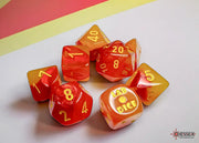 Chessex: Gemini 7-Die Set Polyhedral Red/Yellow Luminary - Accessoire