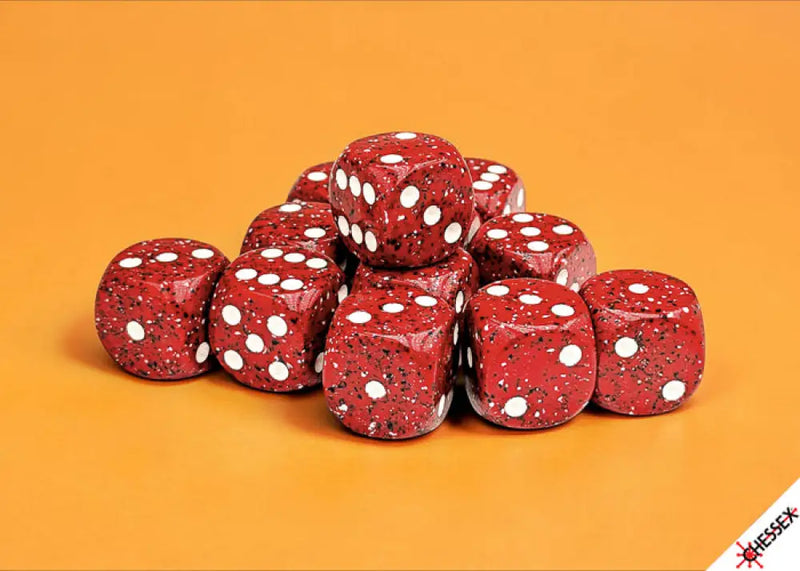 Chessex: Speckled 12d6 Lava Stone 16mm - Accessoire