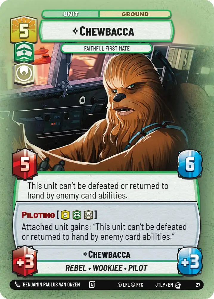 Chewbacca - Faithful First Mate (Foil) (27) [Jump to Lightspeed: Weekly Play] - Star Wars: Unlimited Single
