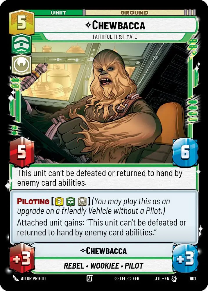 Chewbacca - Faithful First Mate (Foil) (601) [Jump to Lightspeed] - Star Wars: Unlimited Single