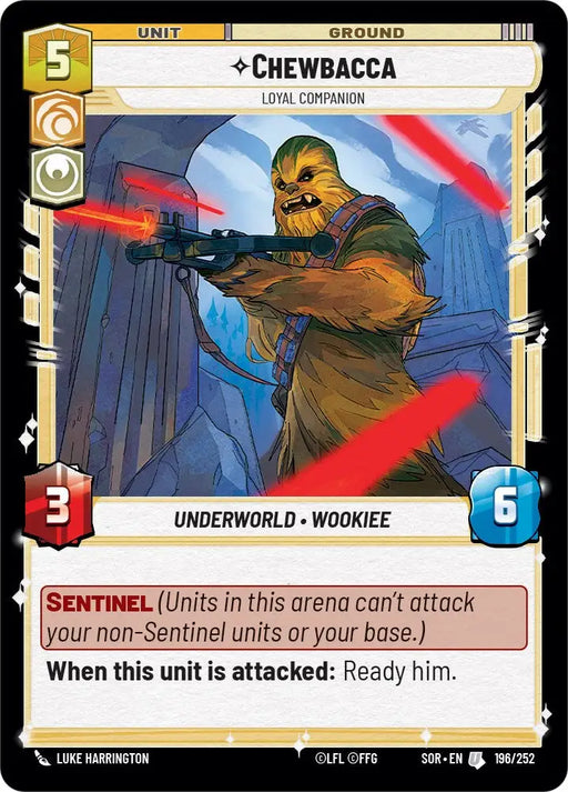 Chewbacca - Loyal Companion (196/252) [Spark of Rebellion] - Star Wars: Unlimited Single