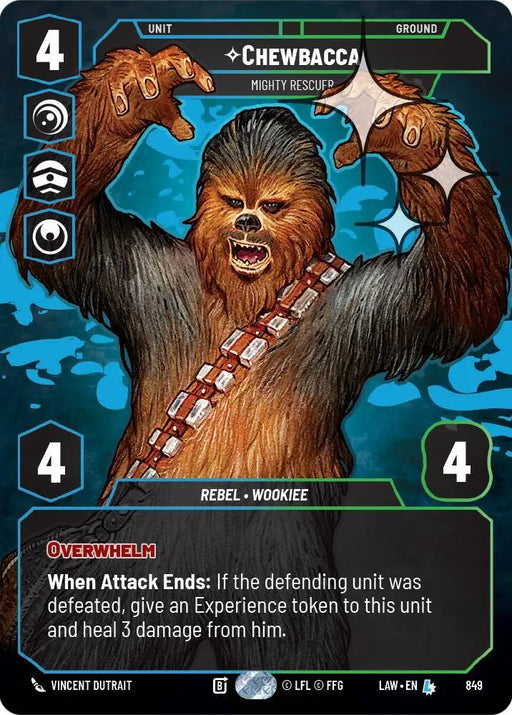 Chewbacca - Mighty Rescuer (Prestige Foil) (849) [A Lawless Time]