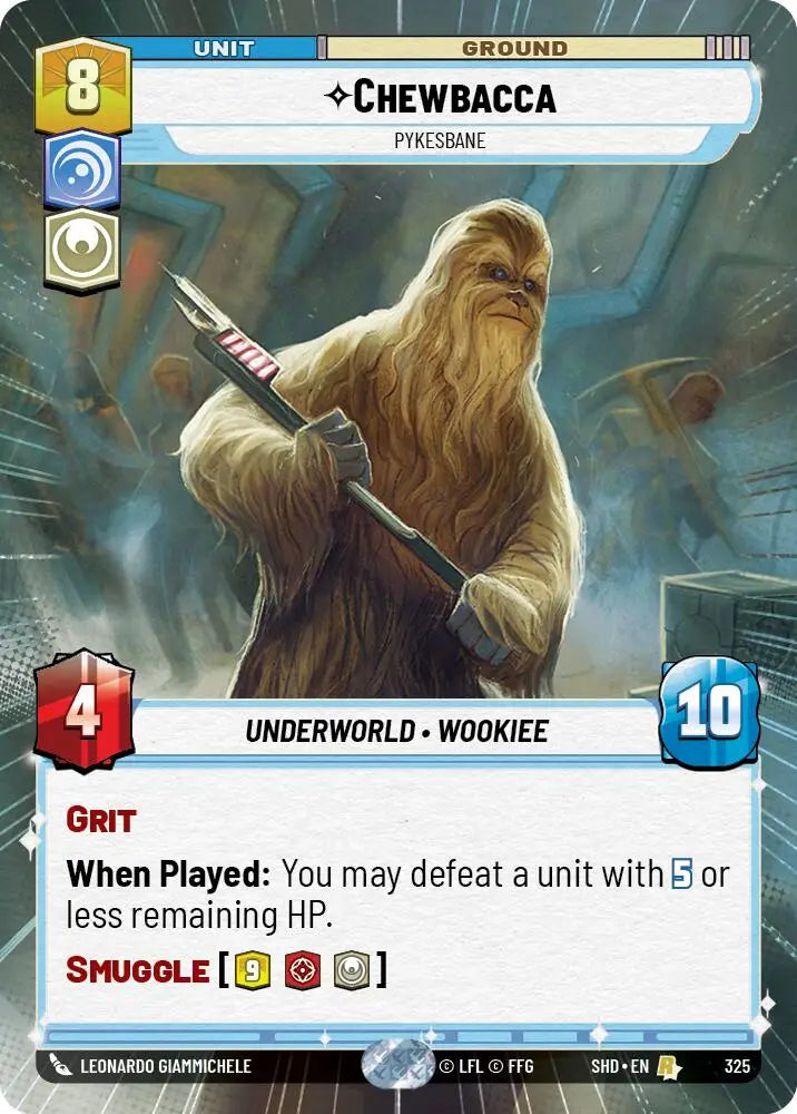 Chewbacca - Pykesbane (Hyperspace) (325) [Shadows of the Galaxy] - Star Wars: Unlimited Single