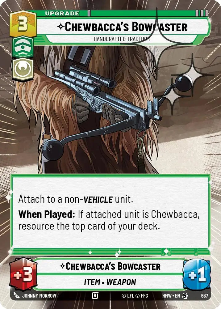 Chewbacca's Bowcaster - Handcrafted Tradition (Hyperspace Foil) (637) [Homeworlds]