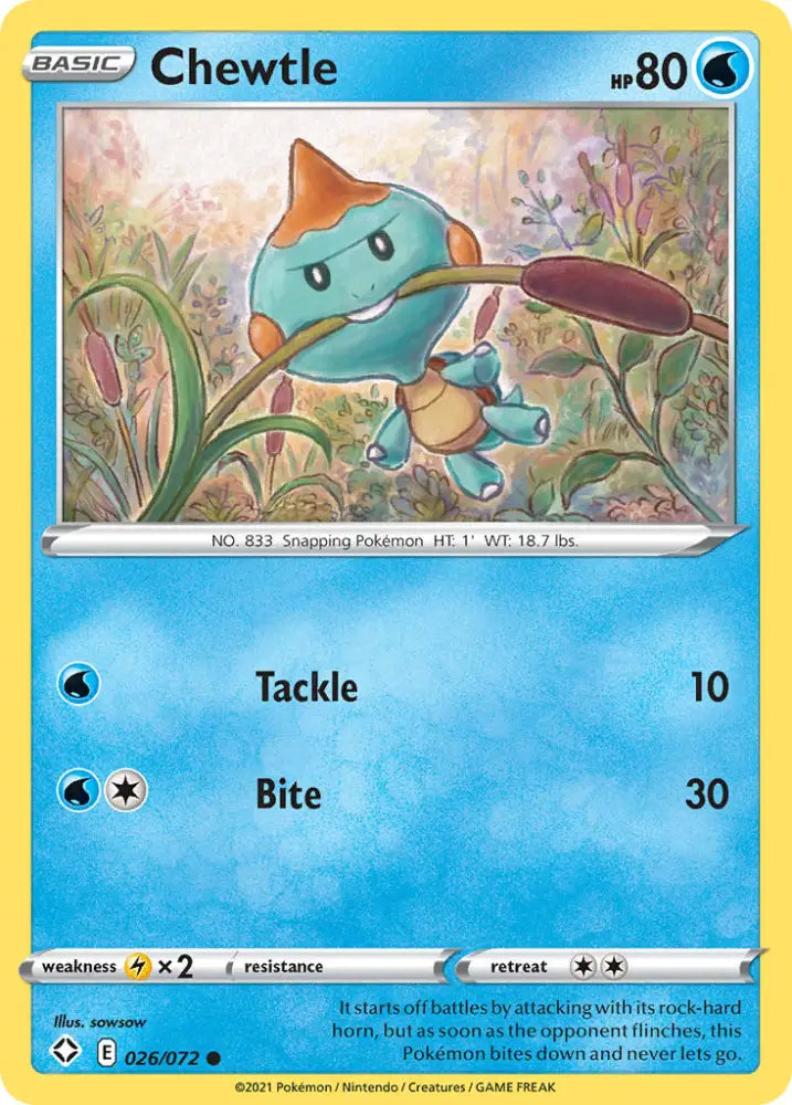 Chewtle (026/072) [Sword & Shield: Shining Fates] - Pokemon Single