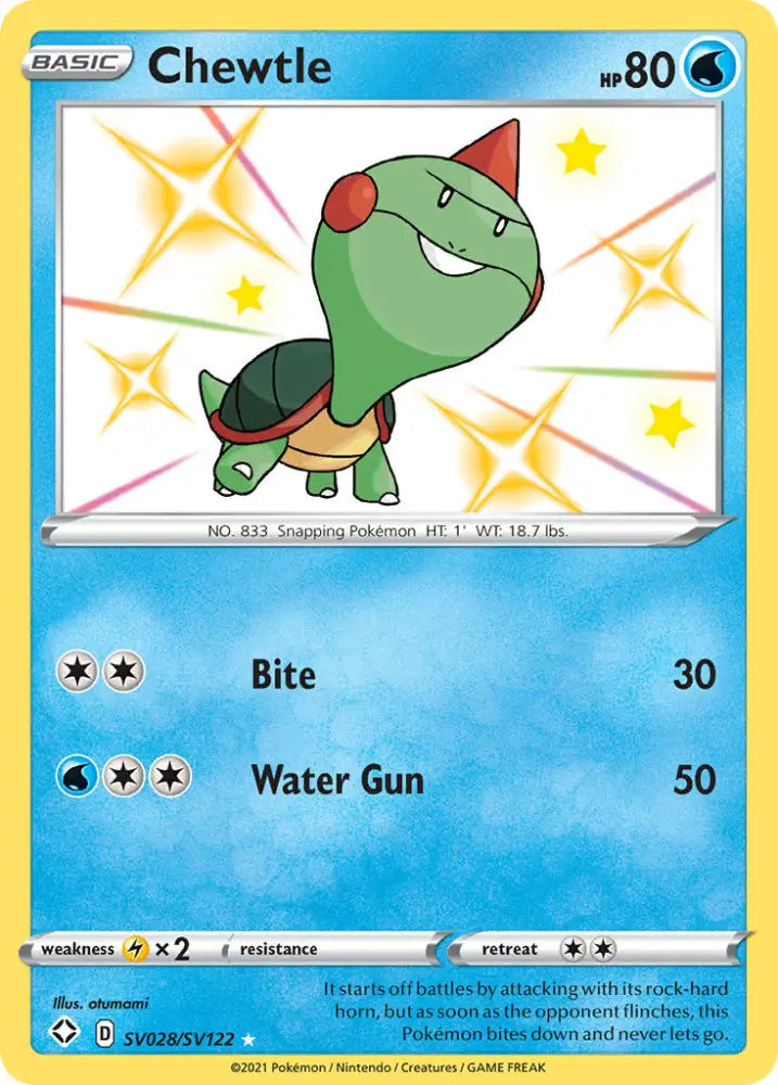 Chewtle (SV028/SV122) [Sword & Shield: Shining Fates] - Pokemon Single
