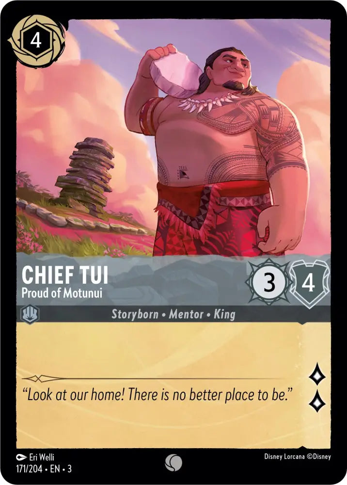 Chief Tui - Proud of Motunui (171/204) [Into the Inklands] - Lorcana Single