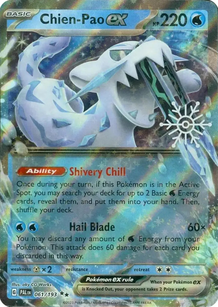 Chien-Pao ex (061/193) (Holiday Calendar) [Miscellaneous Cards] - Pokemon Single