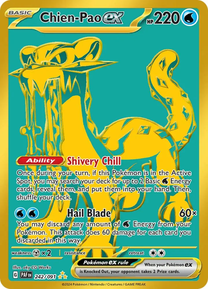 Chien-Pao ex (242/091) [Scarlet & Violet: Paldean Fates] - Pokemon Single