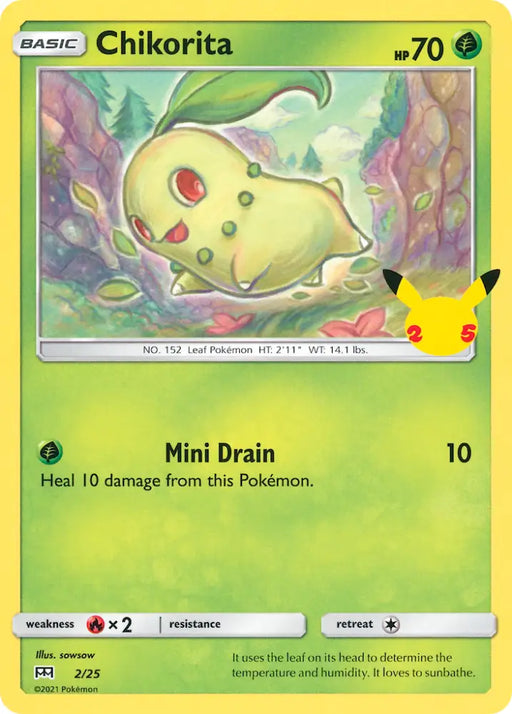Chikorita (2/25) [McDonald’s 25th Anniversary] - Pokemon Single