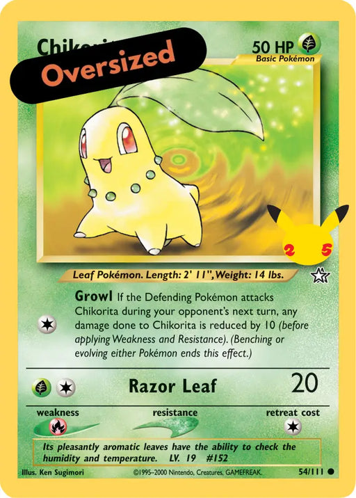 Chikorita (54/111) (Jumbo Card) [First Partner Pack] - Pokemon Single