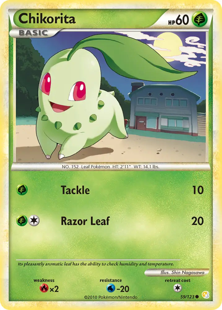 Chikorita (59/123) [HeartGold & SoulSilver: Base Set] - Pokemon Single