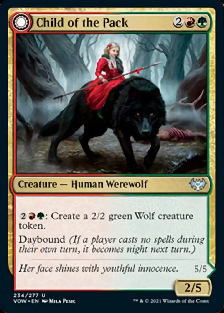 Child of the Pack // Savage Packmate [Innistrad: Crimson Vow] - MTG Single