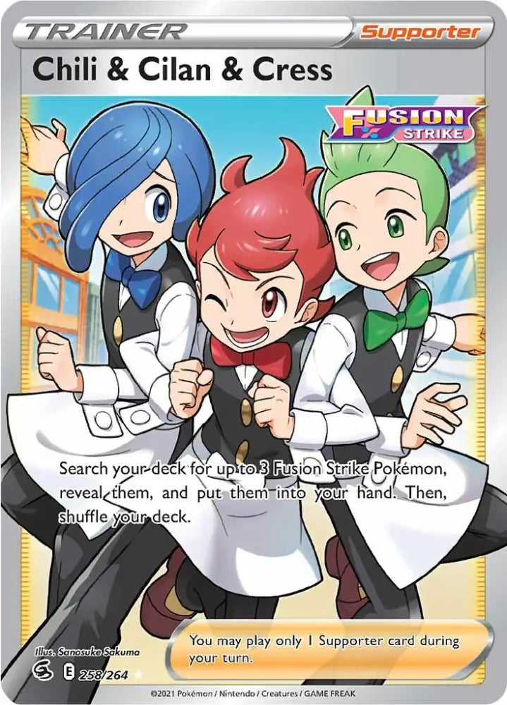 Chili & Cilan & Cress (258/264) [Sword & Shield: Fusion Strike] - Pokemon Single