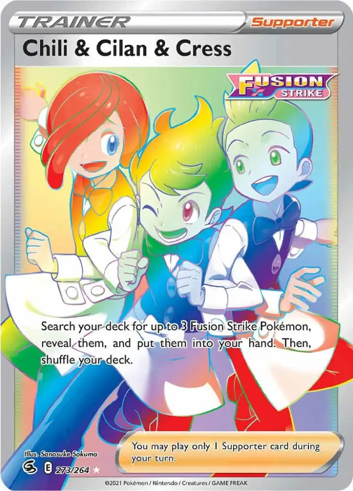 Chili & Cilan & Cress (273/264) [Sword & Shield: Fusion Strike] - Pokemon Single