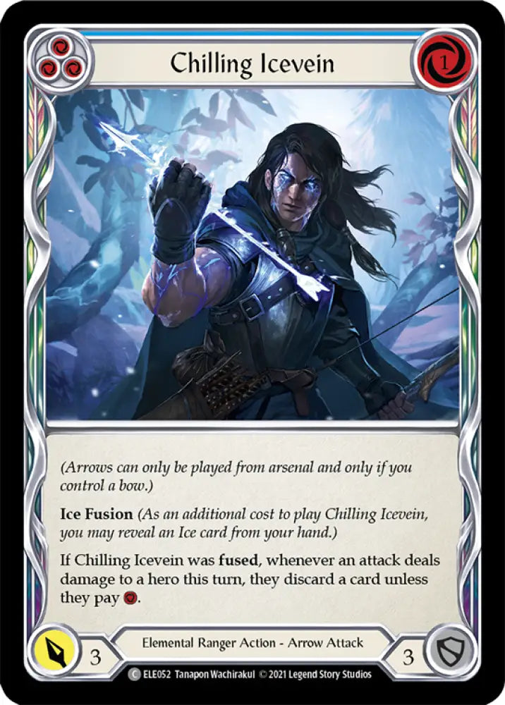 Chilling Icevein (Blue) [Tales of Aria 1st Edition] 1st Edition Rainbow Foil - Flesh And Blood Single