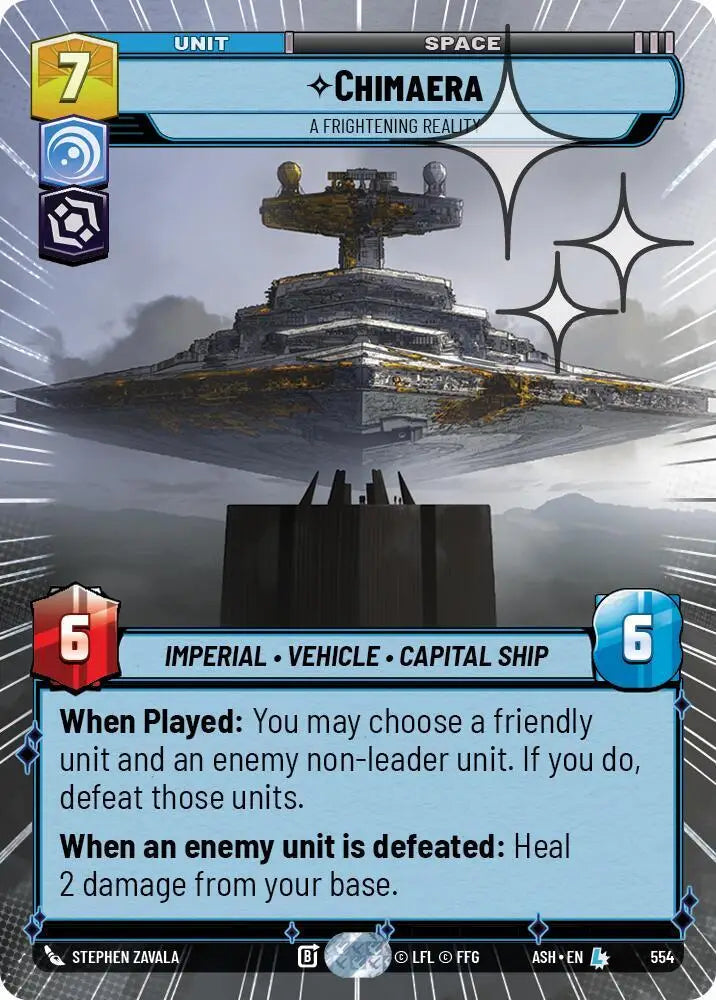 Chimaera - A Frightening Reality (Hyperspace Foil) (554) [Ashes of the Empire]