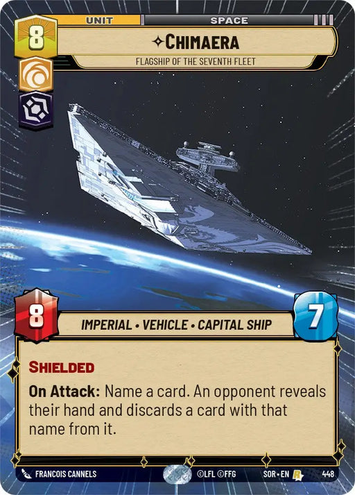 Chimaera - Flagship of the Seventh Fleet (Hyperspace) (448) [Spark of Rebellion] - Star Wars: Unlimited Single