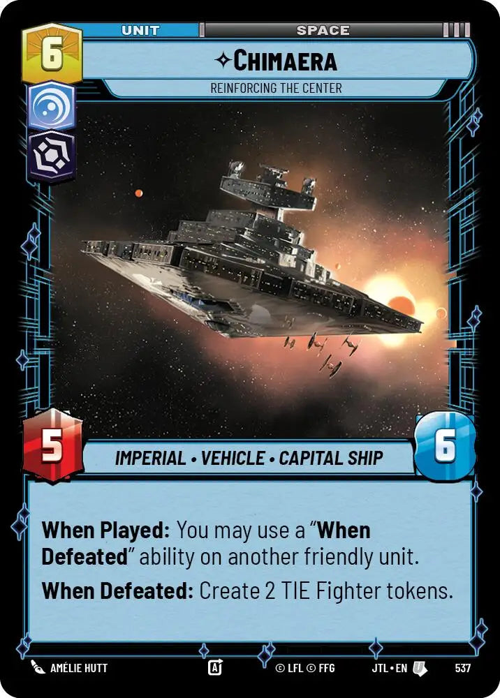Chimaera - Reinforcing the Center (Foil) (537) [Jump to Lightspeed] - Star Wars: Unlimited Single