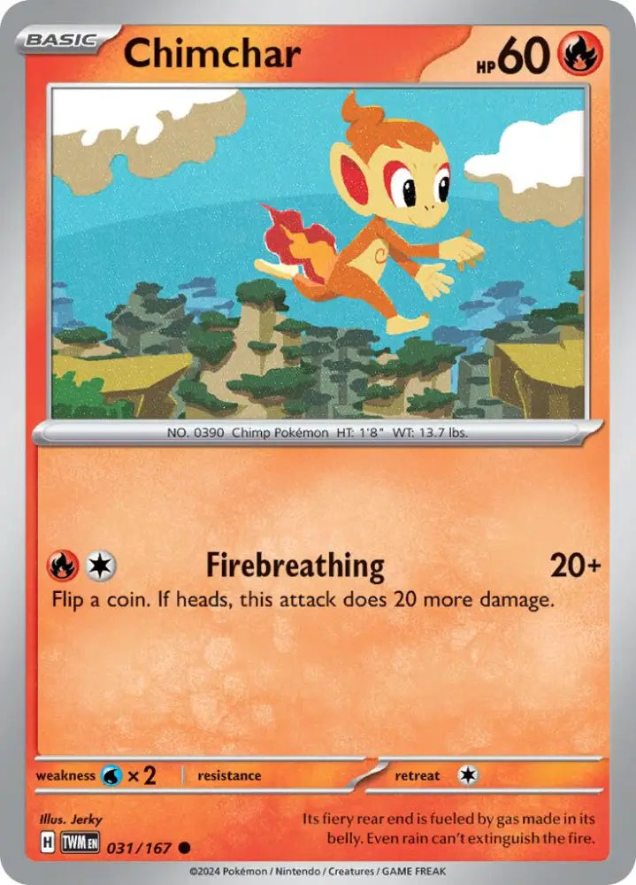 Chimchar (031/167) [Scarlet & Violet: Twilight Masquerade] - Pokemon Single
