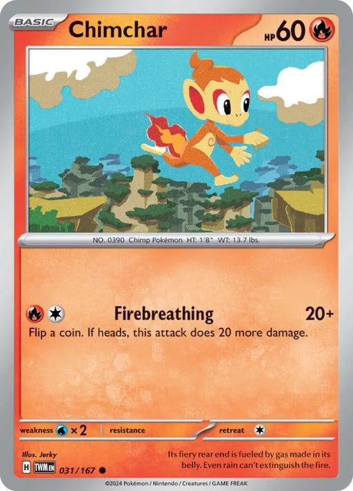 Chimchar (031/167) [Scarlet & Violet: Twilight Masquerade] - Pokemon Single